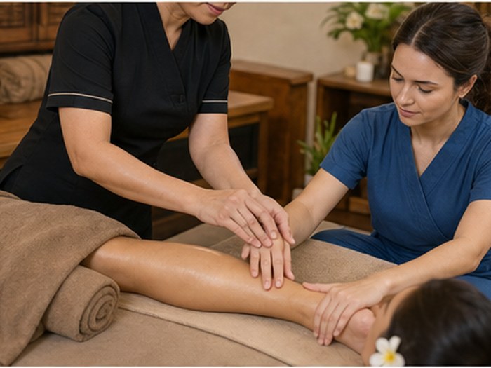 Lymphatic Drainage Massage hand placement training
