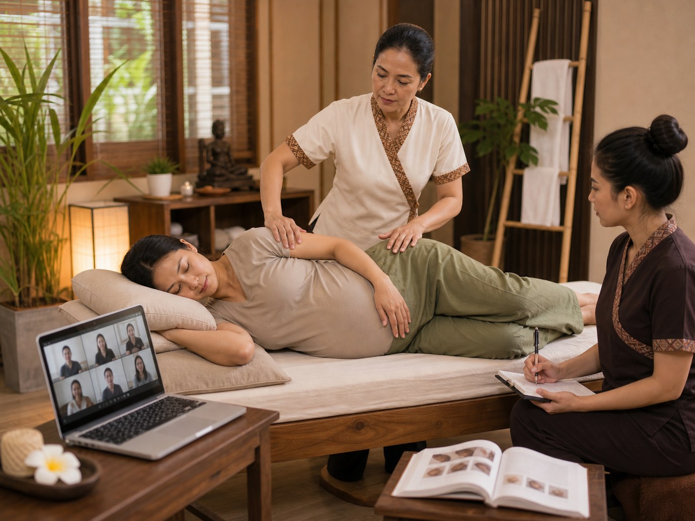 Prenatal Massage training at Nuad Thai School