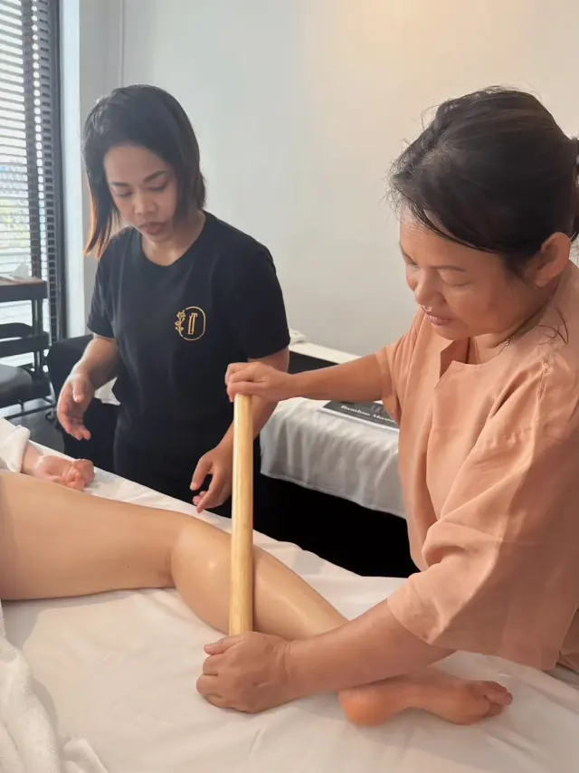 Vertical bamboo leg technique