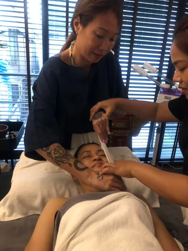 Final facial towel removal