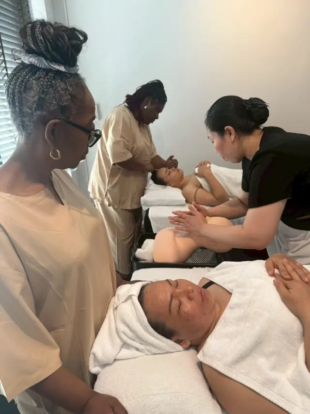 Supervised facial practice