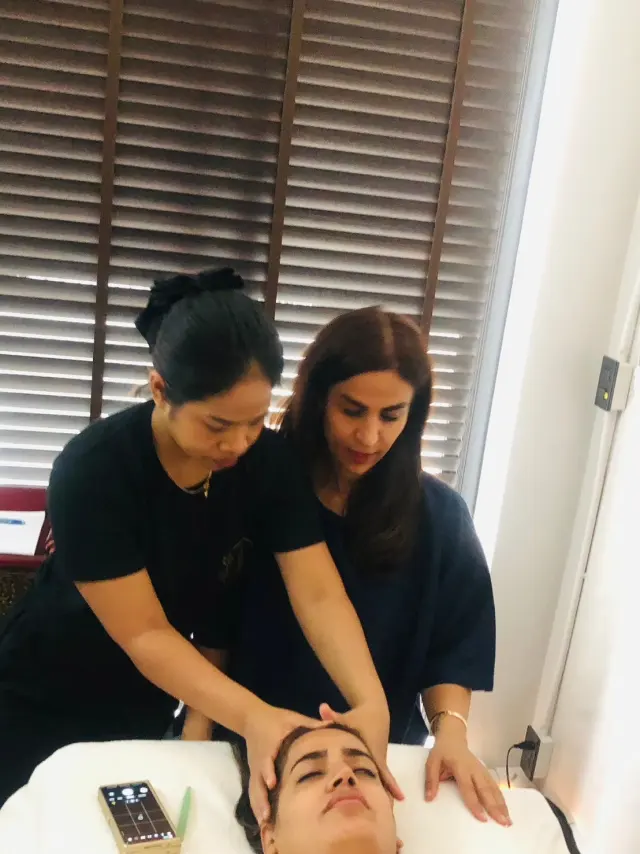 Forehead support drill