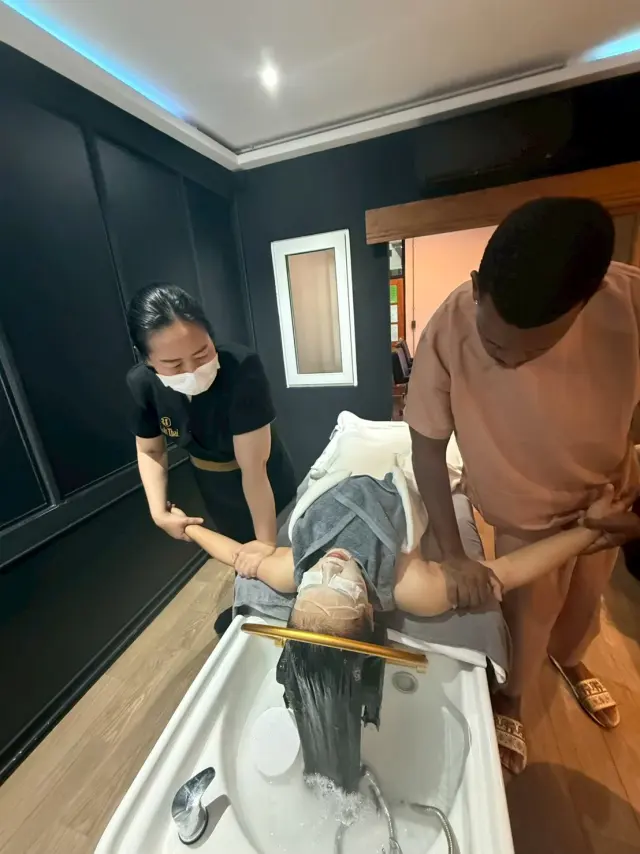 Rinse and arm support