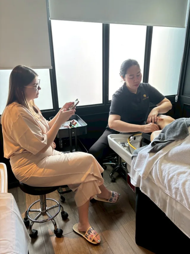 Prepared head spa treatment room