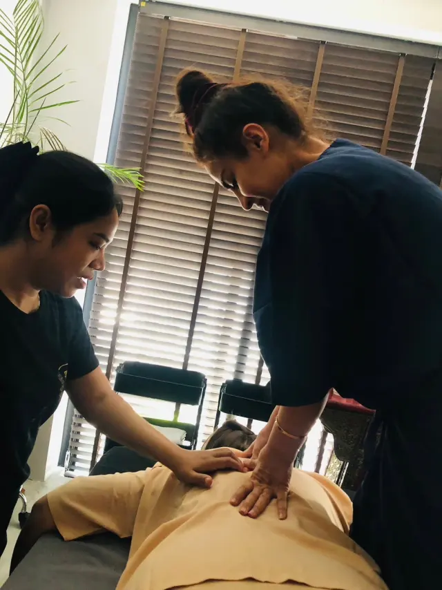 Two-person back technique