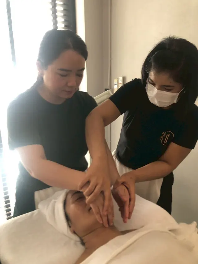 Post-treatment facial massage