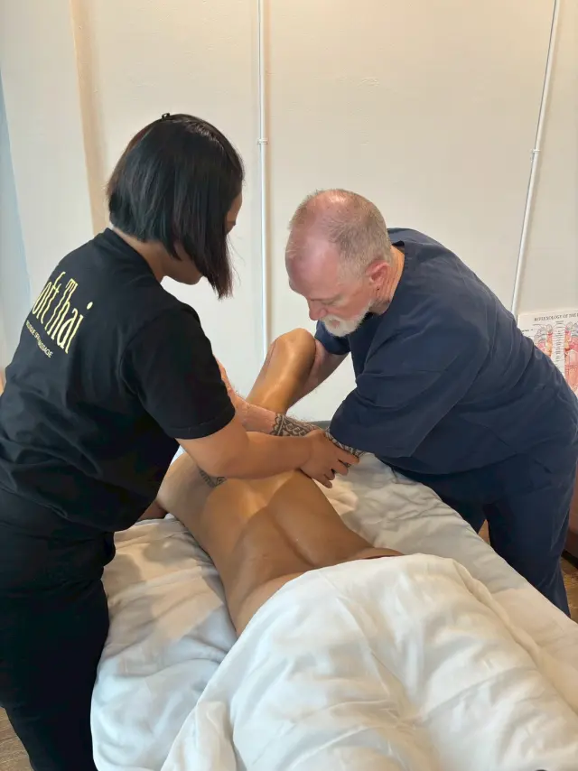 Prone leg mobilisation