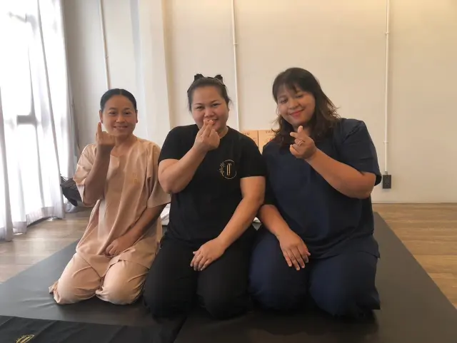 Relaxed class celebration