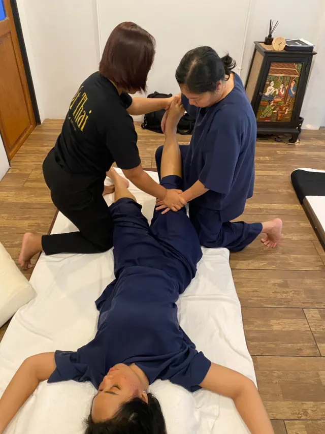 Assisted hamstring stretch