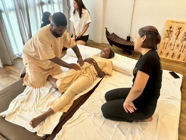Abdominal line pressure practice