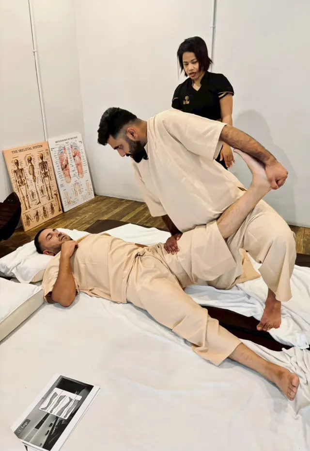 Hip stretch setup