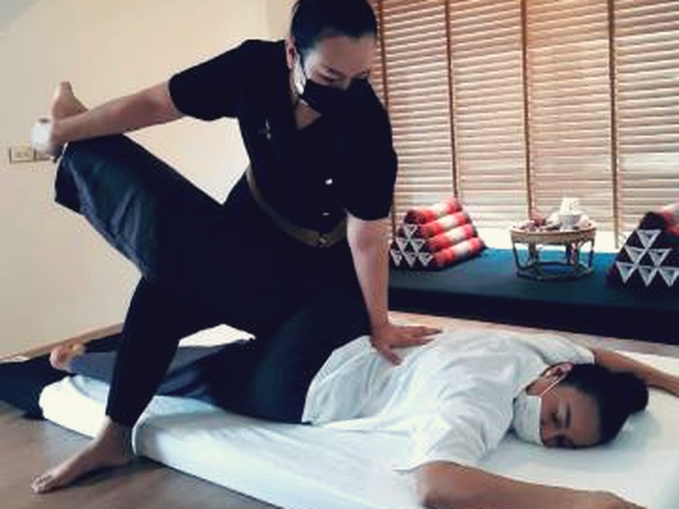 Massage school Bangkok student training session
