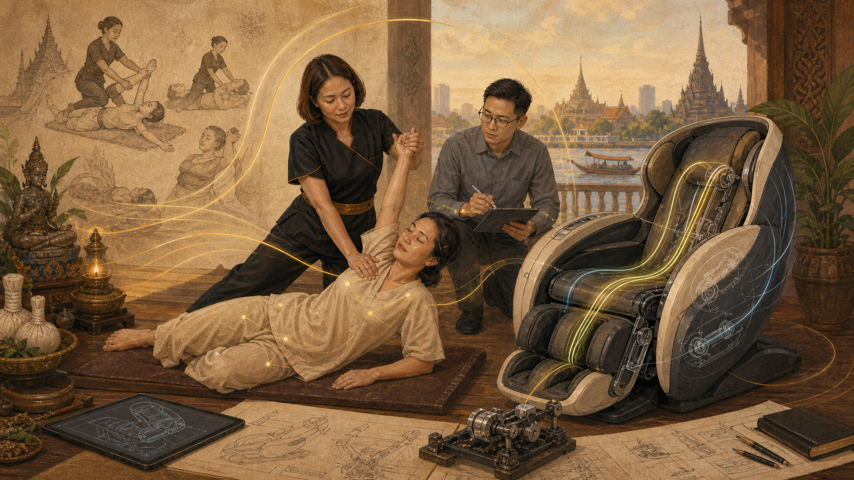 Nuad Thai School and OSIM: Building a Realistic Thai Massage Chair
