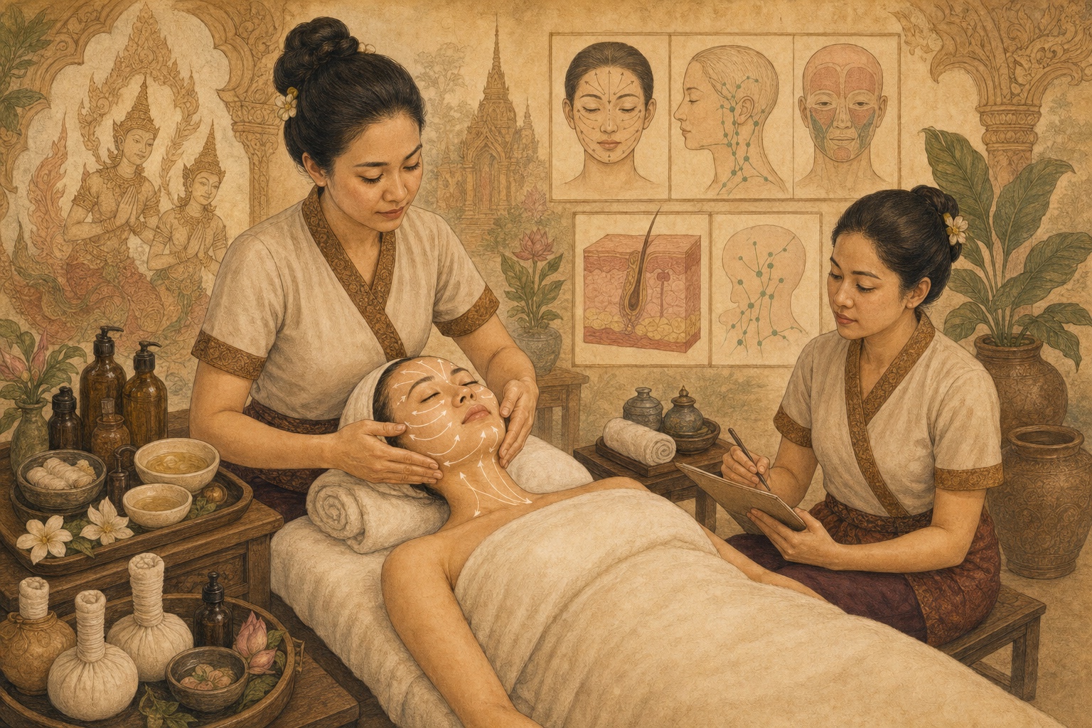 Facial Massage Anatomy: Lymph Flow, Skin Safety and Spa Technique