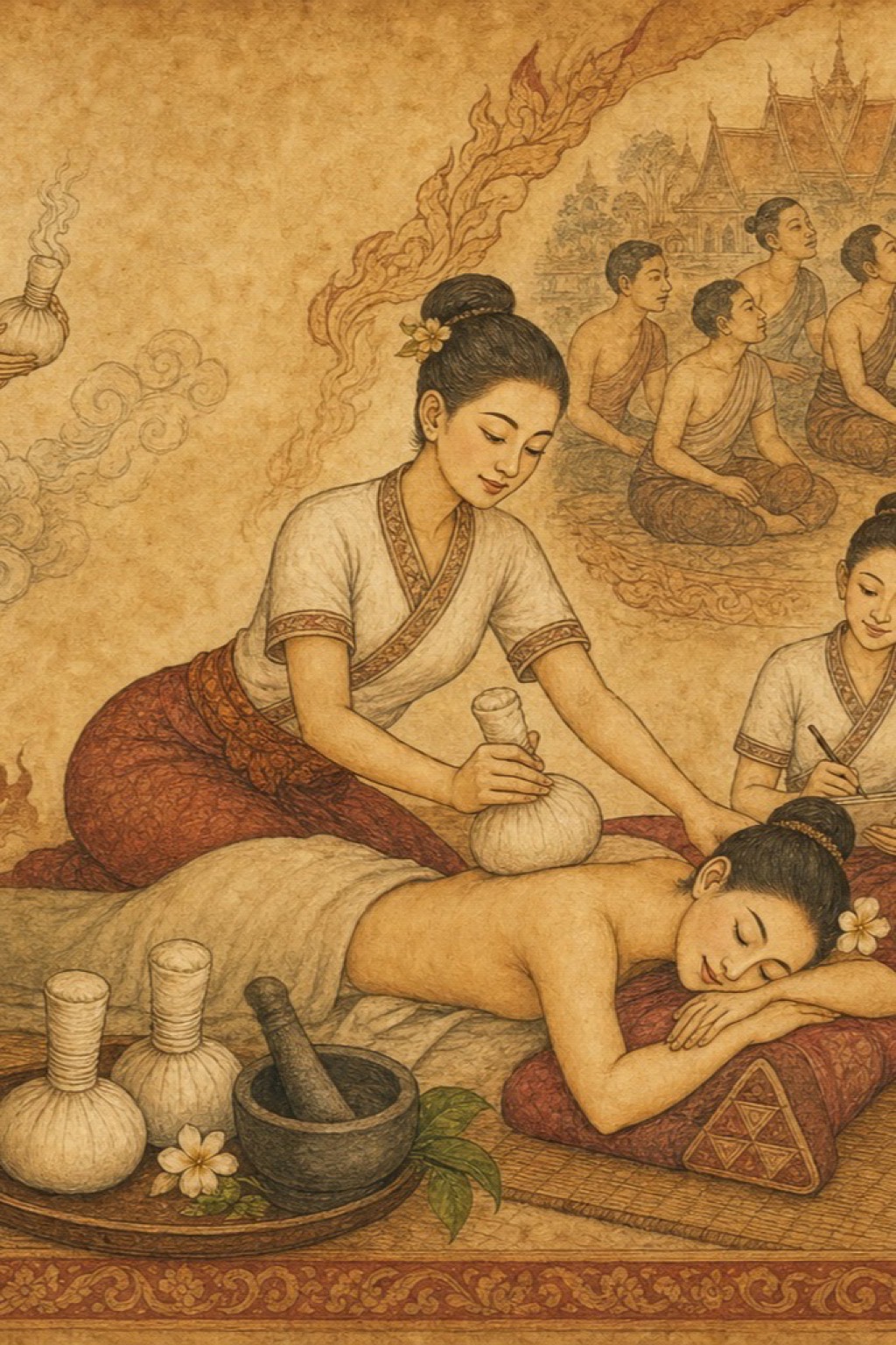Learning Thai Herbal Compress: Ingredients, Heat and Client Screening