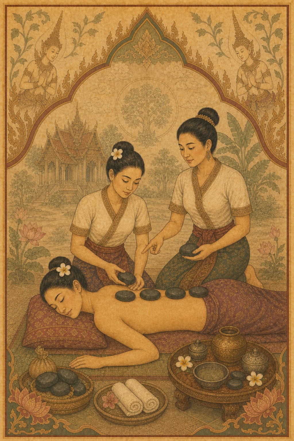 Massage aux pierres de basalte : contrôle de la température, placement et déroulement sécurisé
