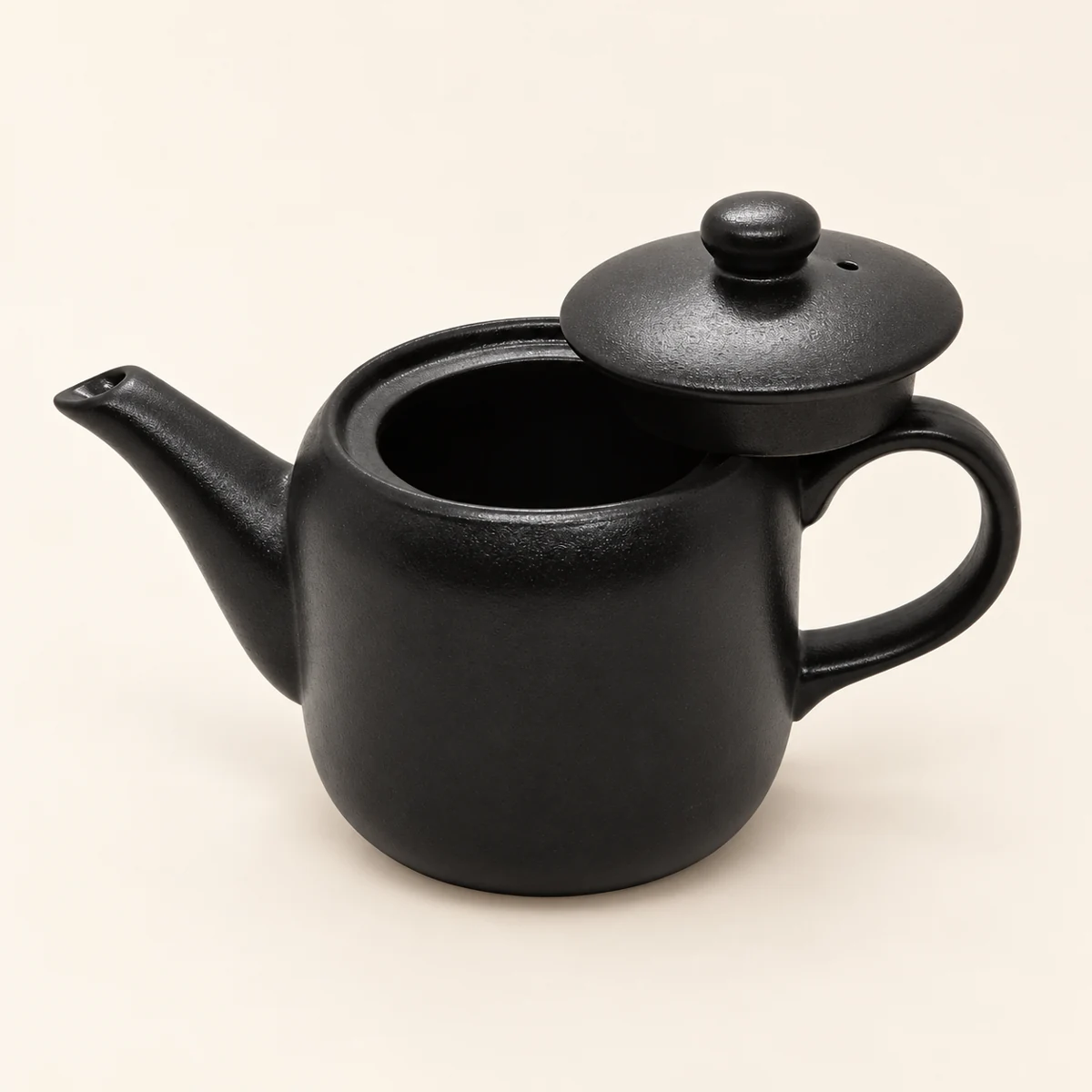 Black Ceramic Teapot