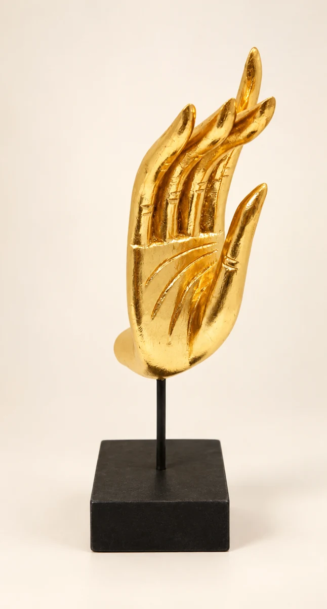 Golden Hand Sculpture
