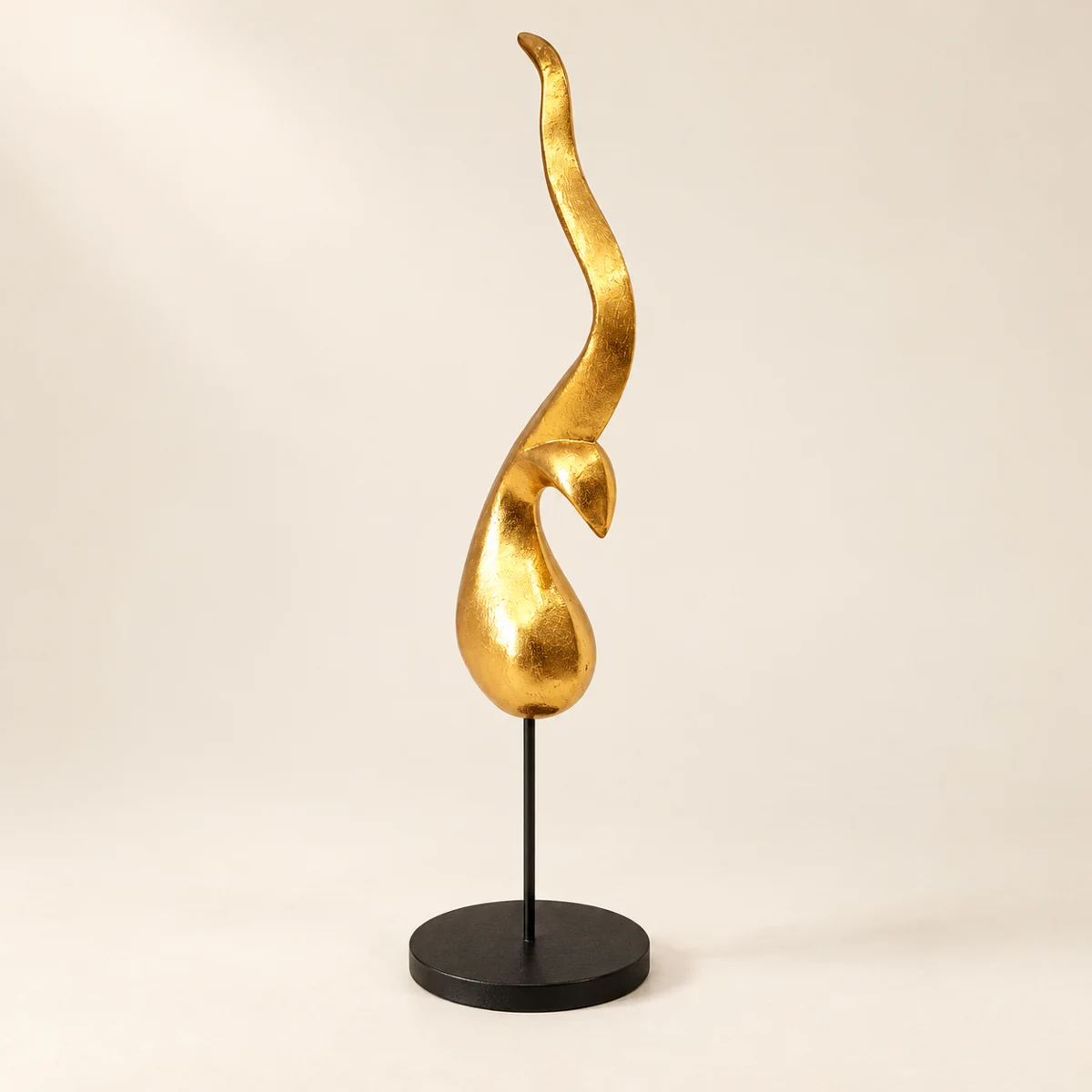 Golden Flame Sculpture