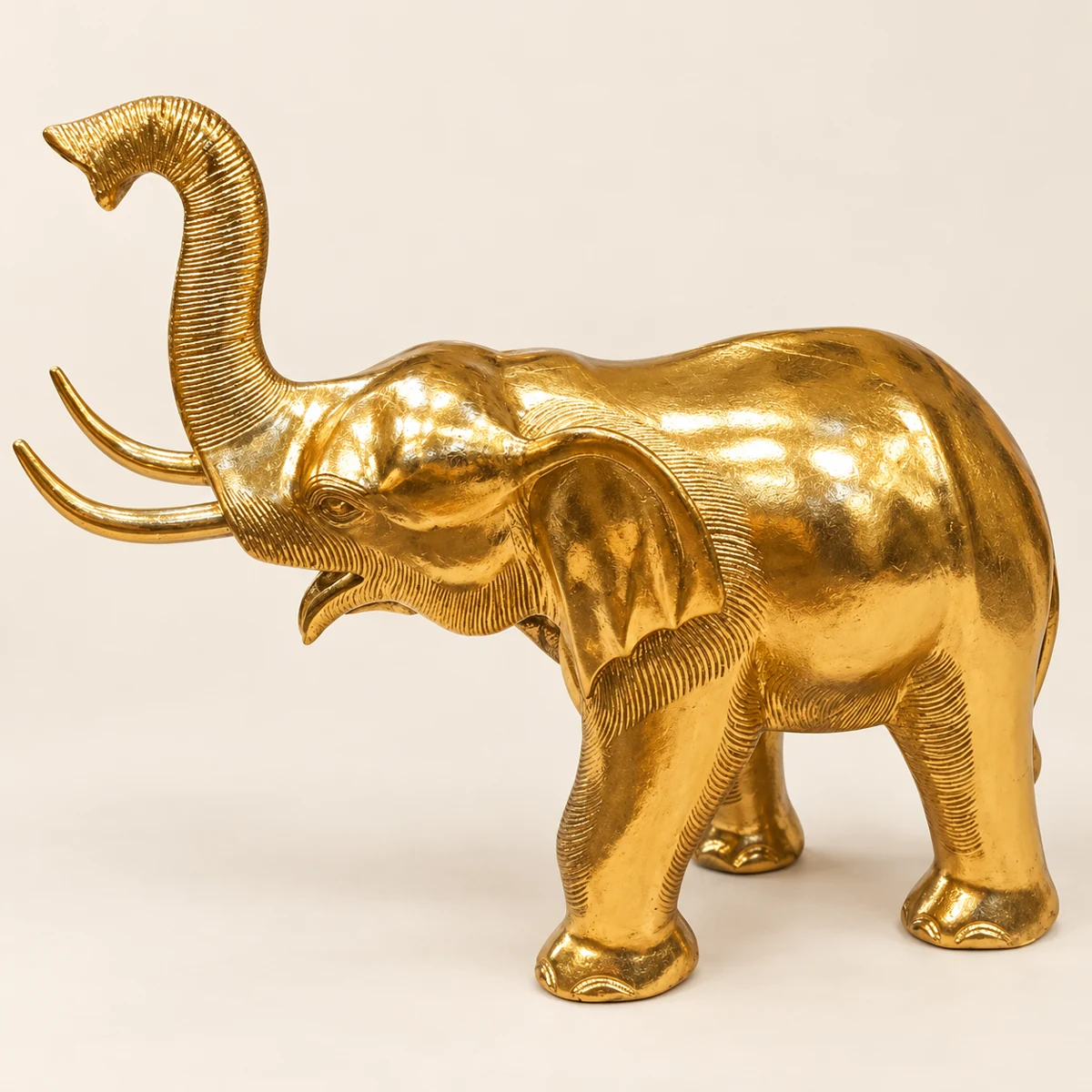 Golden Elephant Sculpture