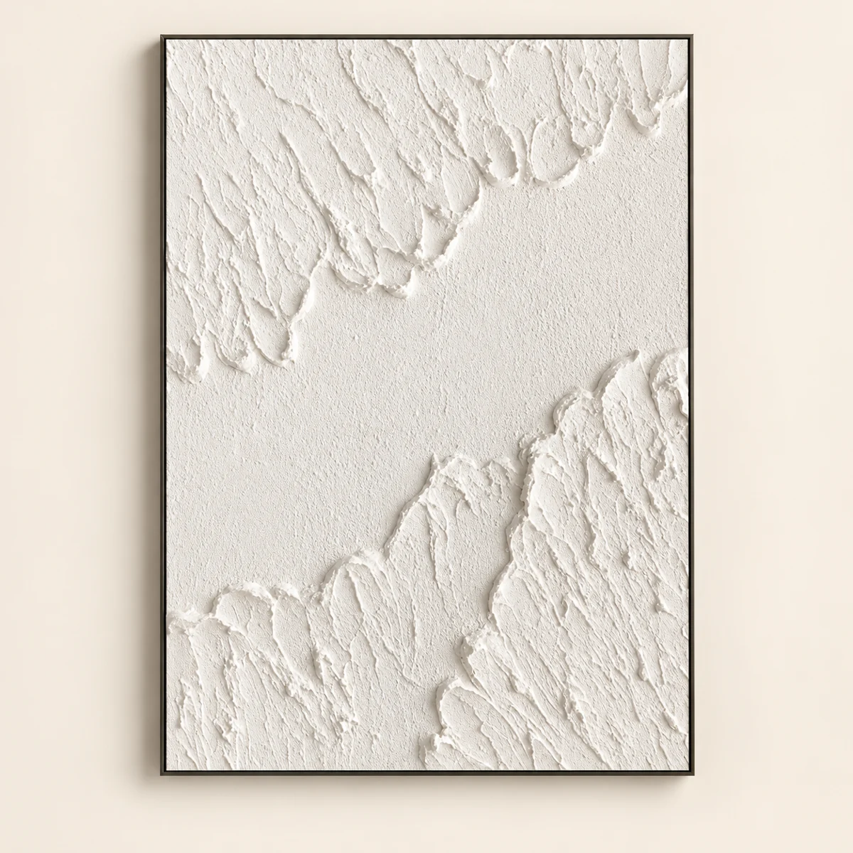 White Relief-Style Wall Art · 80 × 120 cm
