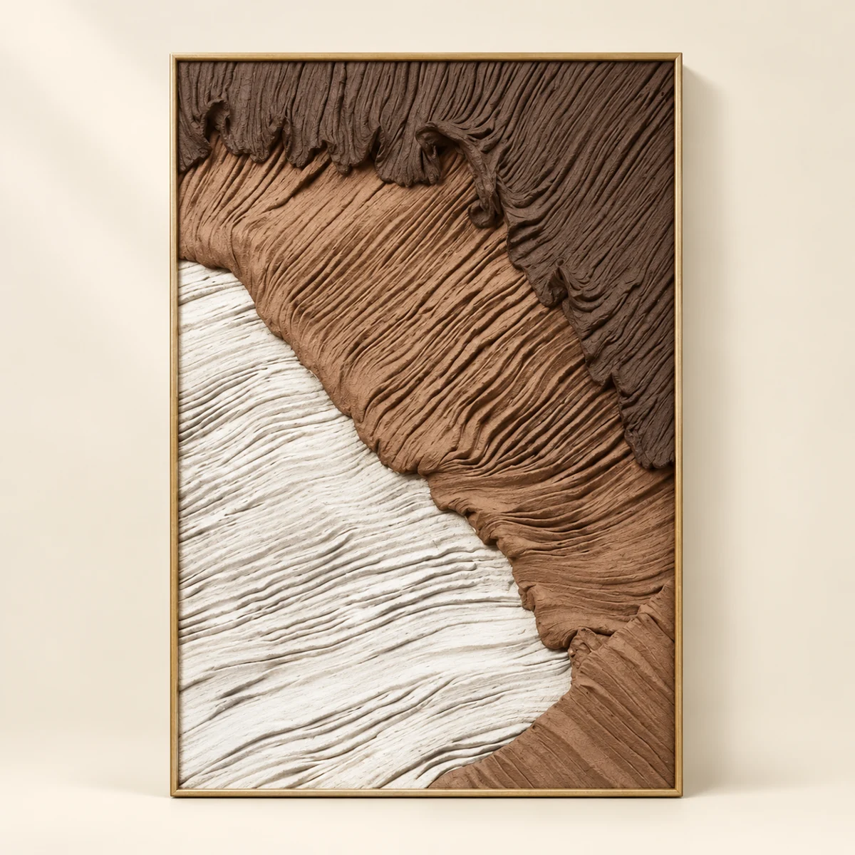 Earth-Tone Textured Art · 80 × 120 cm